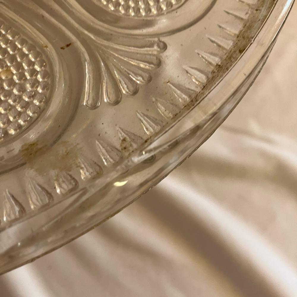 Vintage Clear Glass Cake Stand - Picture 3 of 9